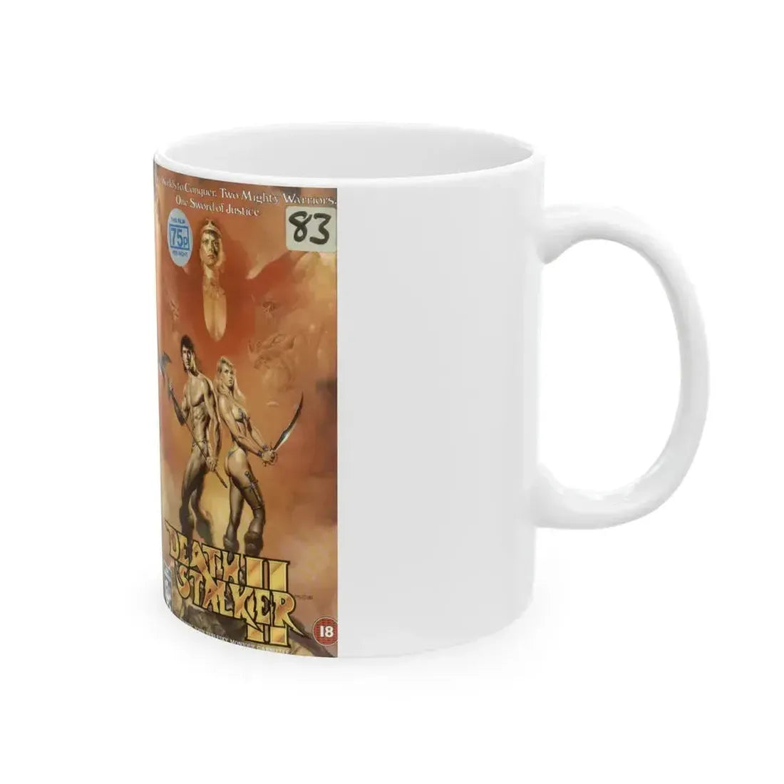DEATH STALKER 2 (VHS COVER) - White Coffee Mug - Go Mug Yourself