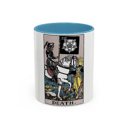 Death (Tarot Card) Accent Coffee Mug 11oz Light Blue - Go Mug Yourself