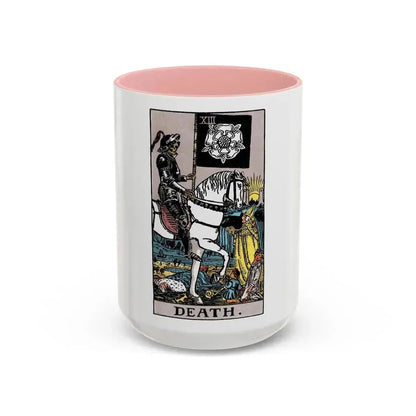 Death (Tarot Card) Accent Coffee Mug 15oz Pink - Go Mug Yourself