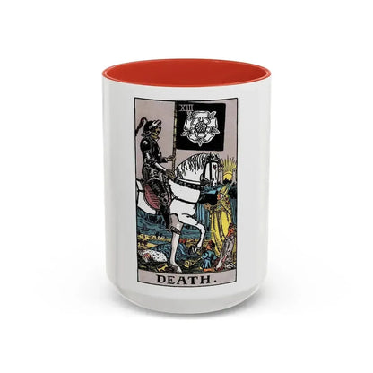 Death (Tarot Card) Accent Coffee Mug 15oz Red - Go Mug Yourself