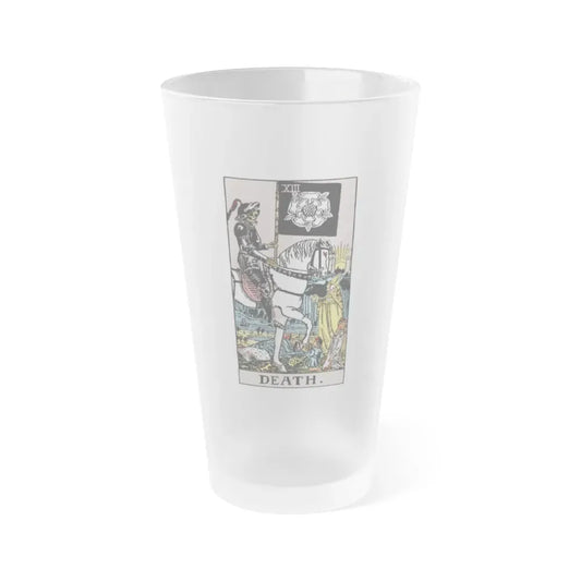 Death (Tarot Card) Frosted Pint Glass 16oz Default Title - Go Mug Yourself