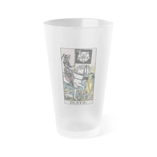 Death (Tarot Card) Frosted Pint Glass 16oz Default Title - Go Mug Yourself
