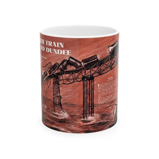 Death Train to Dundee, Stag magazine, November 1957 - White Coffee Mug 11oz - Go Mug Yourself