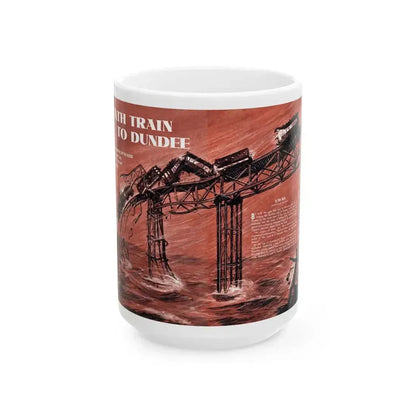 Death Train to Dundee, Stag magazine, November 1957 - White Coffee Mug 15oz - Go Mug Yourself