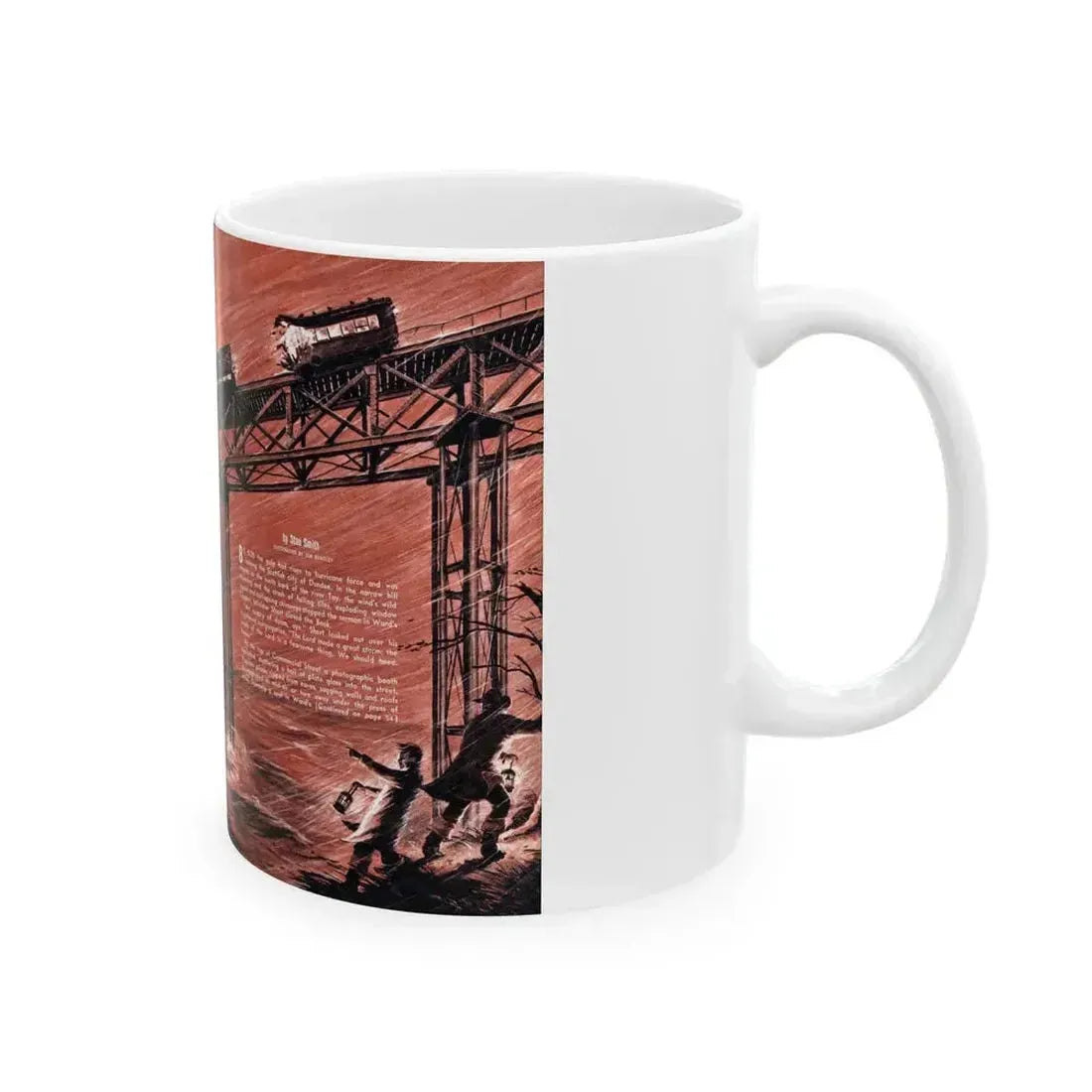 Death Train to Dundee, Stag magazine, November 1957 - White Coffee Mug - Go Mug Yourself