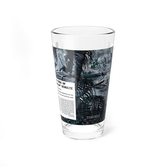 Death Trek Of Sgt. 'Shotgun' Schultz, For Men Only, February 1959 - Pint Glass 16oz 16oz - Go Mug Yourself