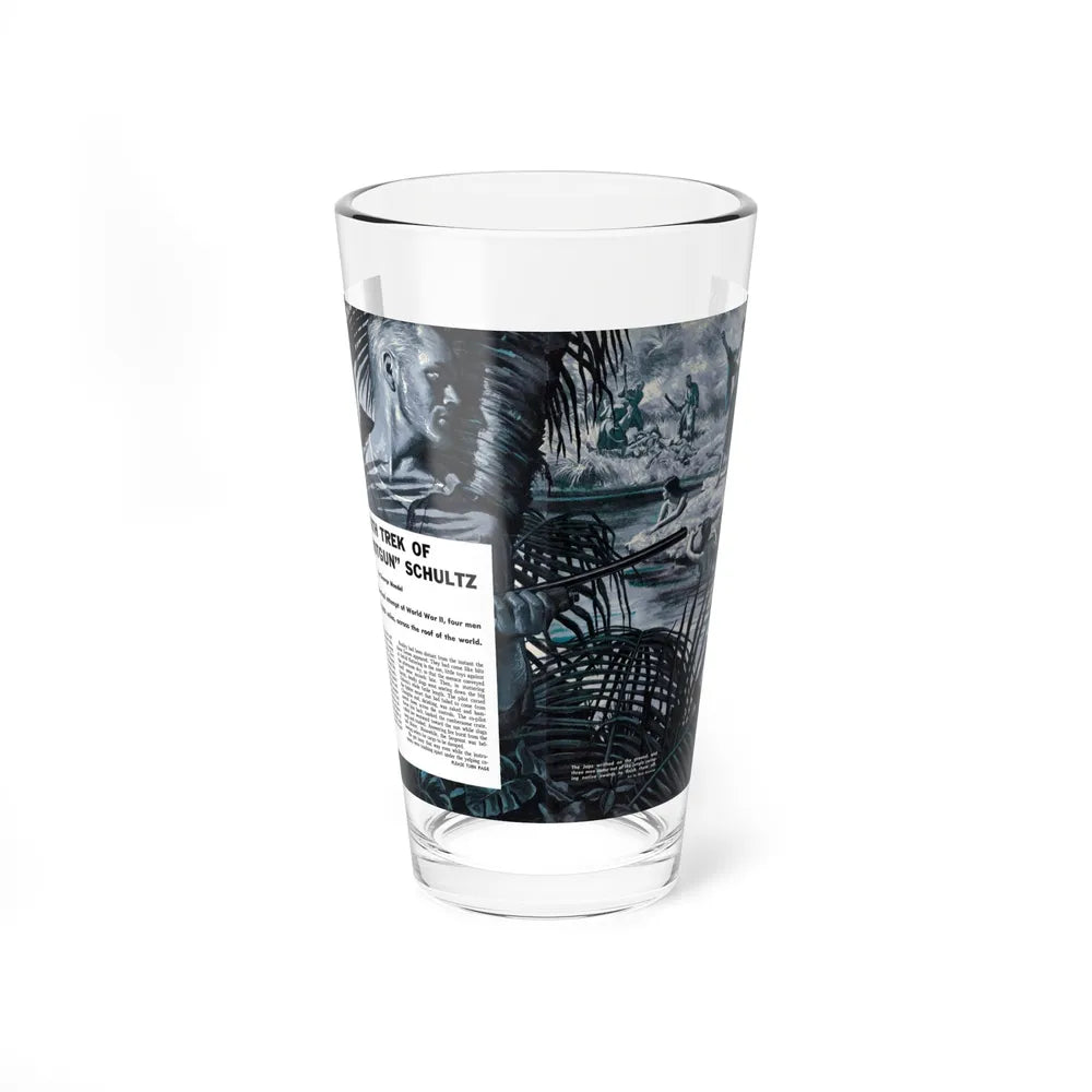 Death Trek Of Sgt. 'Shotgun' Schultz, For Men Only, February 1959 - Pint Glass 16oz-16oz-Go Mug Yourself