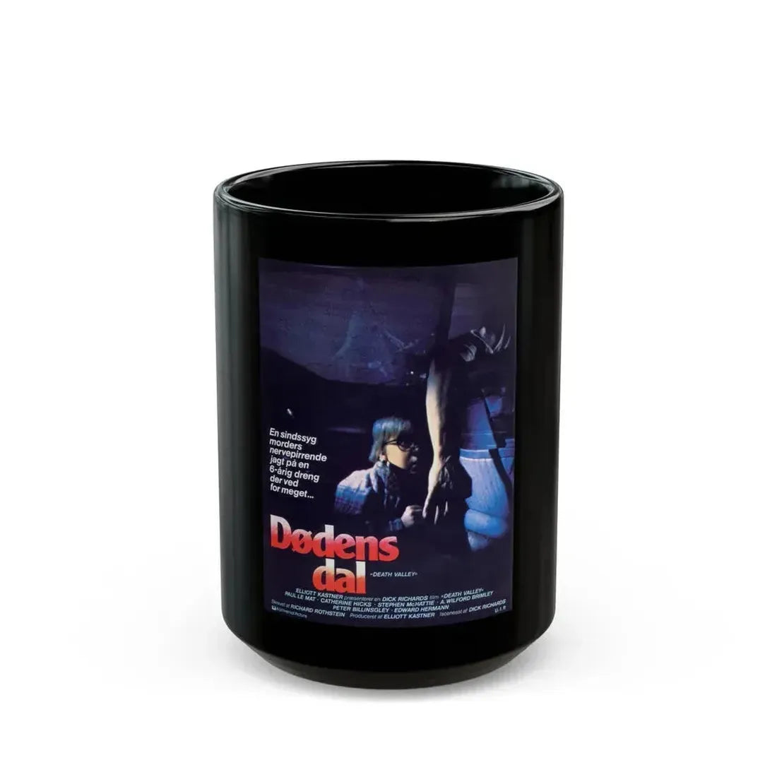 DEATH VALLEY (DANISH) 1982 Movie Poster - Black Coffee Mug 15oz - Go Mug Yourself