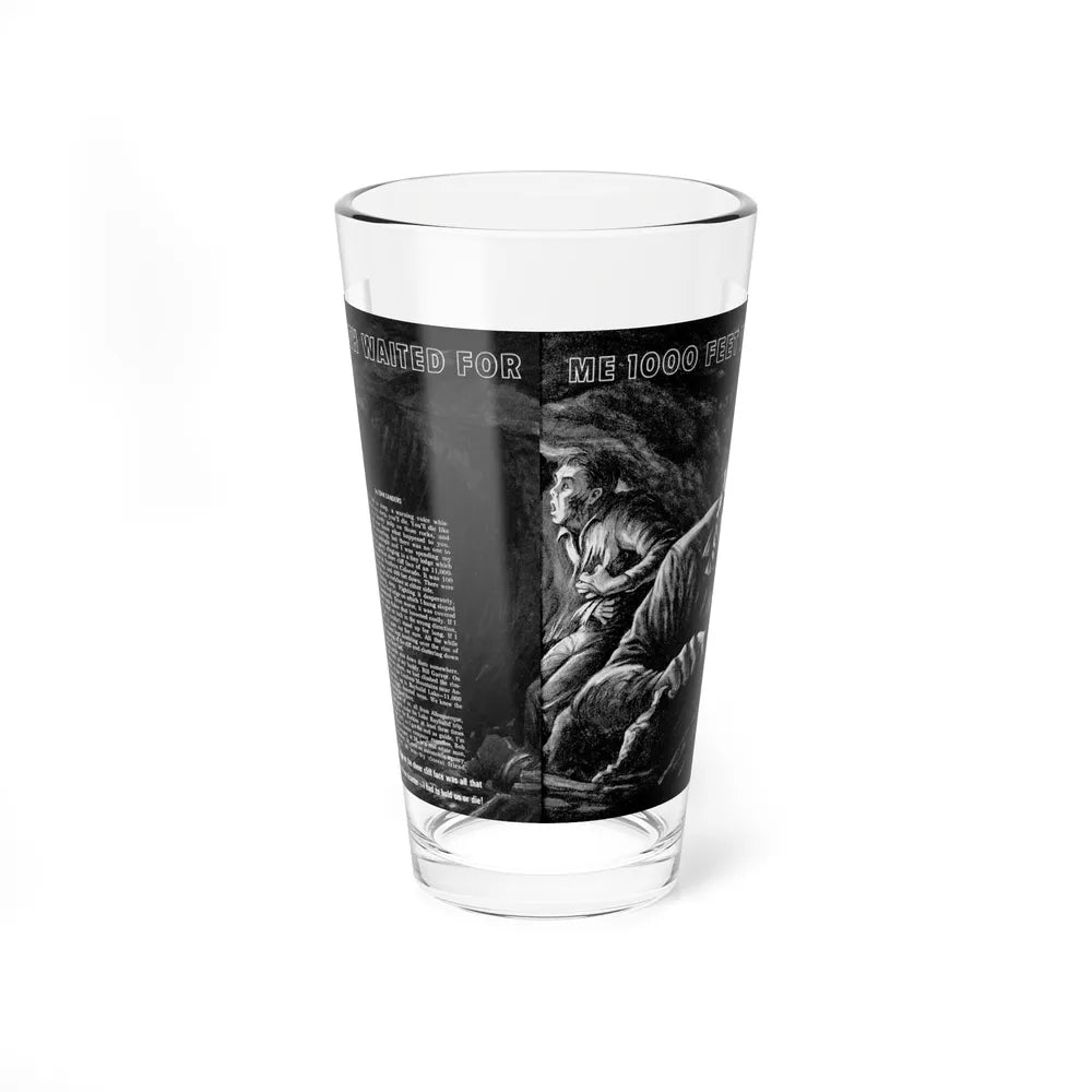 Death Waited For Me 1000 Feet Below, Man's Life, August 1970 - Pint Glass 16oz-16oz-Go Mug Yourself