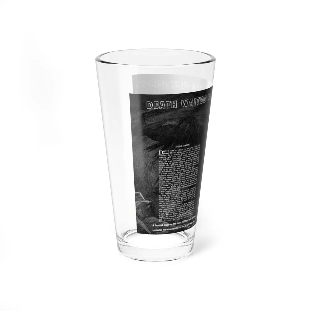 Death Waited For Me 1000 Feet Below, Man's Life, August 1970 - Pint Glass 16oz-Go Mug Yourself