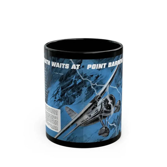 Death Waits at Point Barrow, Man's Magazine, November 1959 - Black Coffee Mug 11oz - Go Mug Yourself