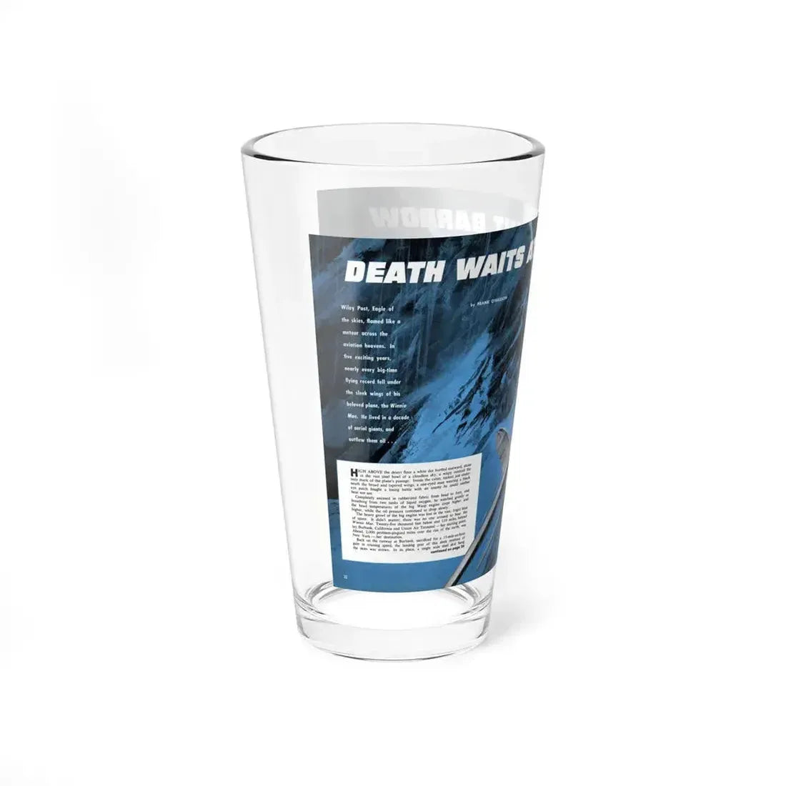 Death Waits at Point Barrow, Man's Magazine, November 1959 - Pint Glass 16oz - Go Mug Yourself
