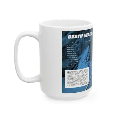 Death Waits at Point Barrow, Man's Magazine, November 1959 - White Coffee Mug - Go Mug Yourself