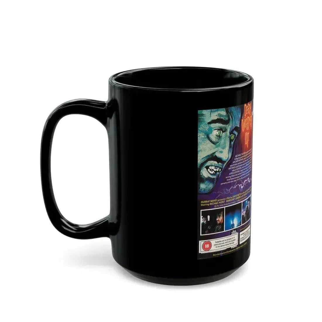 DEATH WARMED UP MEDUSA HOME VIDEO (VHS COVER) - Black Coffee Mug - Go Mug Yourself