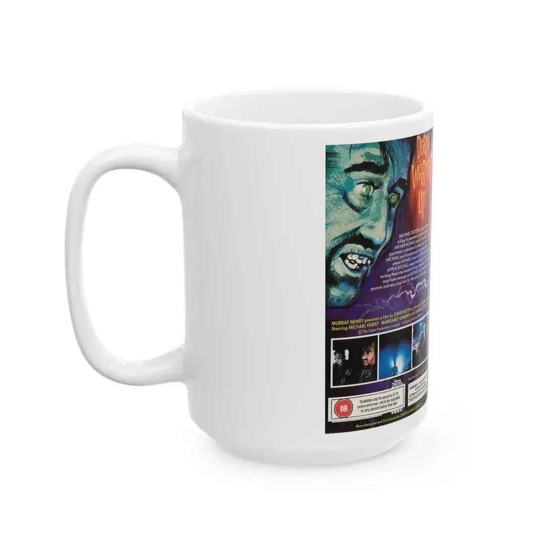DEATH WARMED UP MEDUSA HOME VIDEO (VHS COVER) - White Coffee Mug - Go Mug Yourself