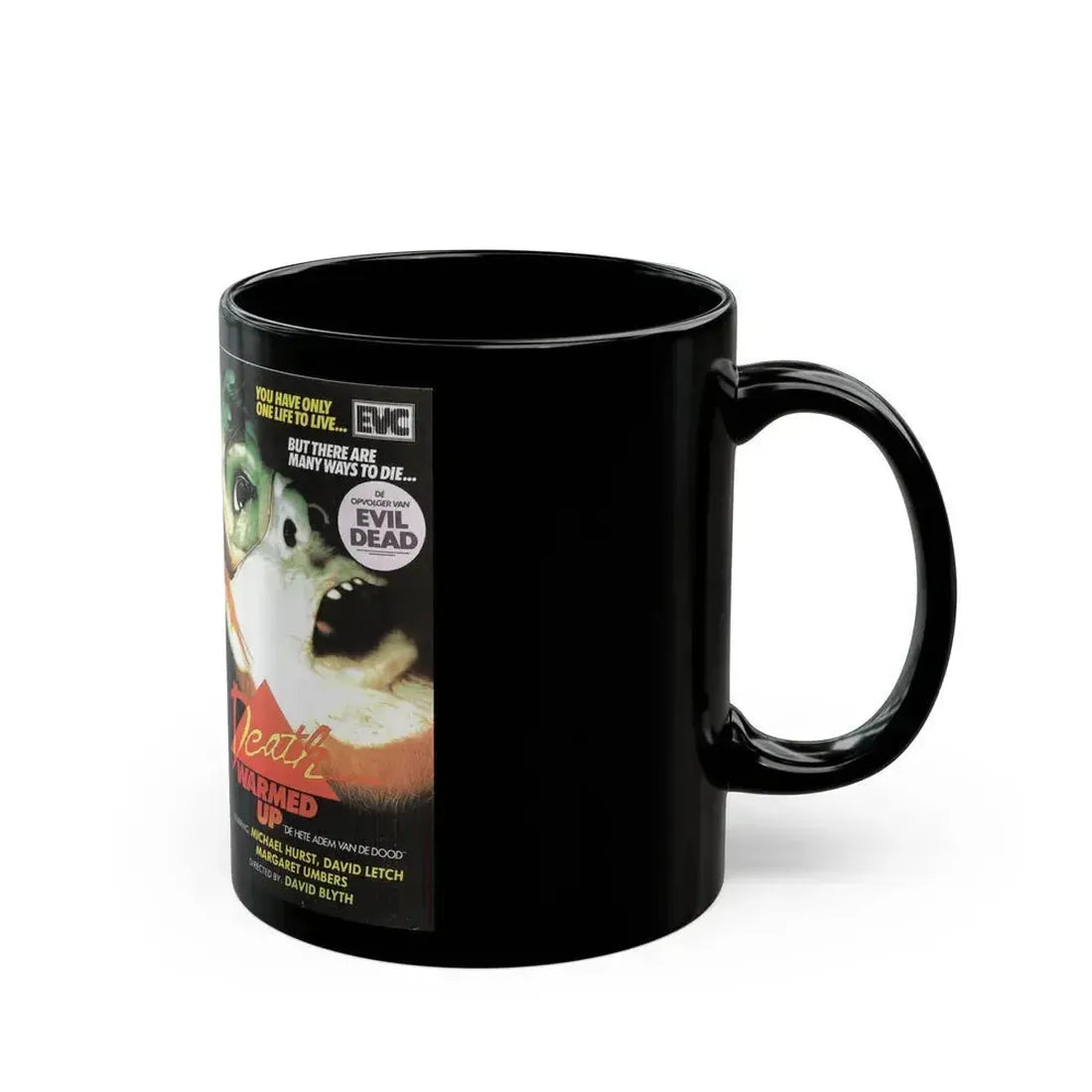 DEATH WARMED UP MICHAEL HURST (VHS COVER) - Black Coffee Mug - Go Mug Yourself