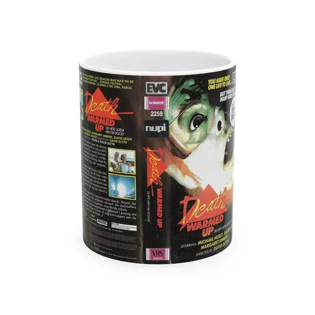 DEATH WARMED UP MICHAEL HURST (VHS COVER) - White Coffee Mug 11oz - Go Mug Yourself