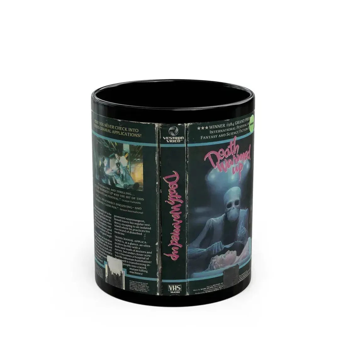 DEATH WARMED UP (VHS COVER) - Black Coffee Mug 11oz - Go Mug Yourself