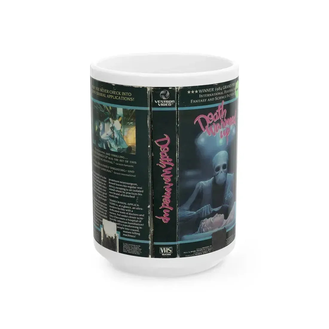 DEATH WARMED UP (VHS COVER) - White Coffee Mug 15oz - Go Mug Yourself