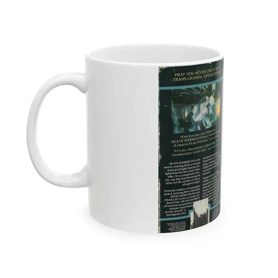 DEATH WARMED UP (VHS COVER) - White Coffee Mug - Go Mug Yourself