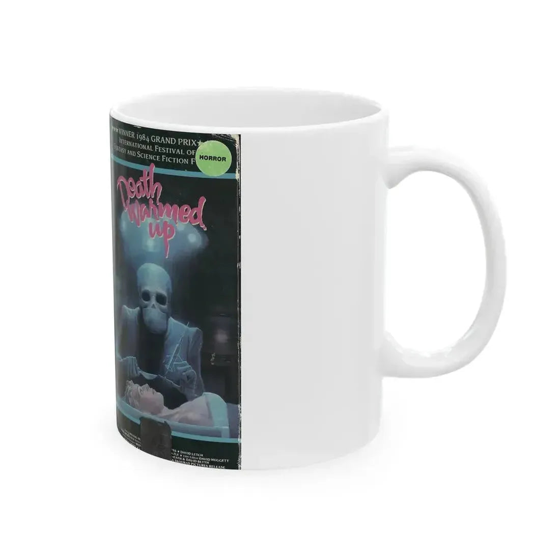 DEATH WARMED UP (VHS COVER) - White Coffee Mug - Go Mug Yourself