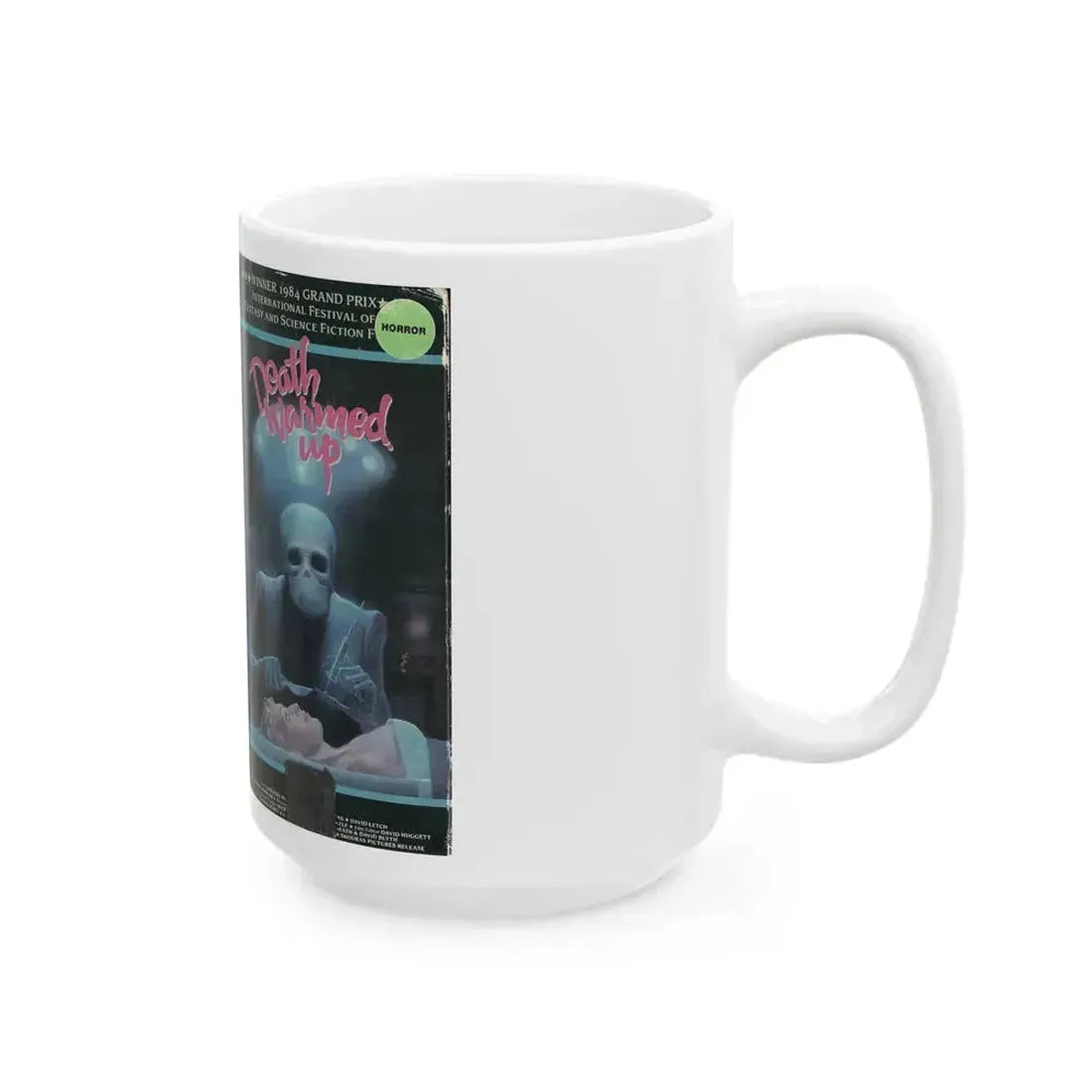 DEATH WARMED UP (VHS COVER) - White Coffee Mug - Go Mug Yourself