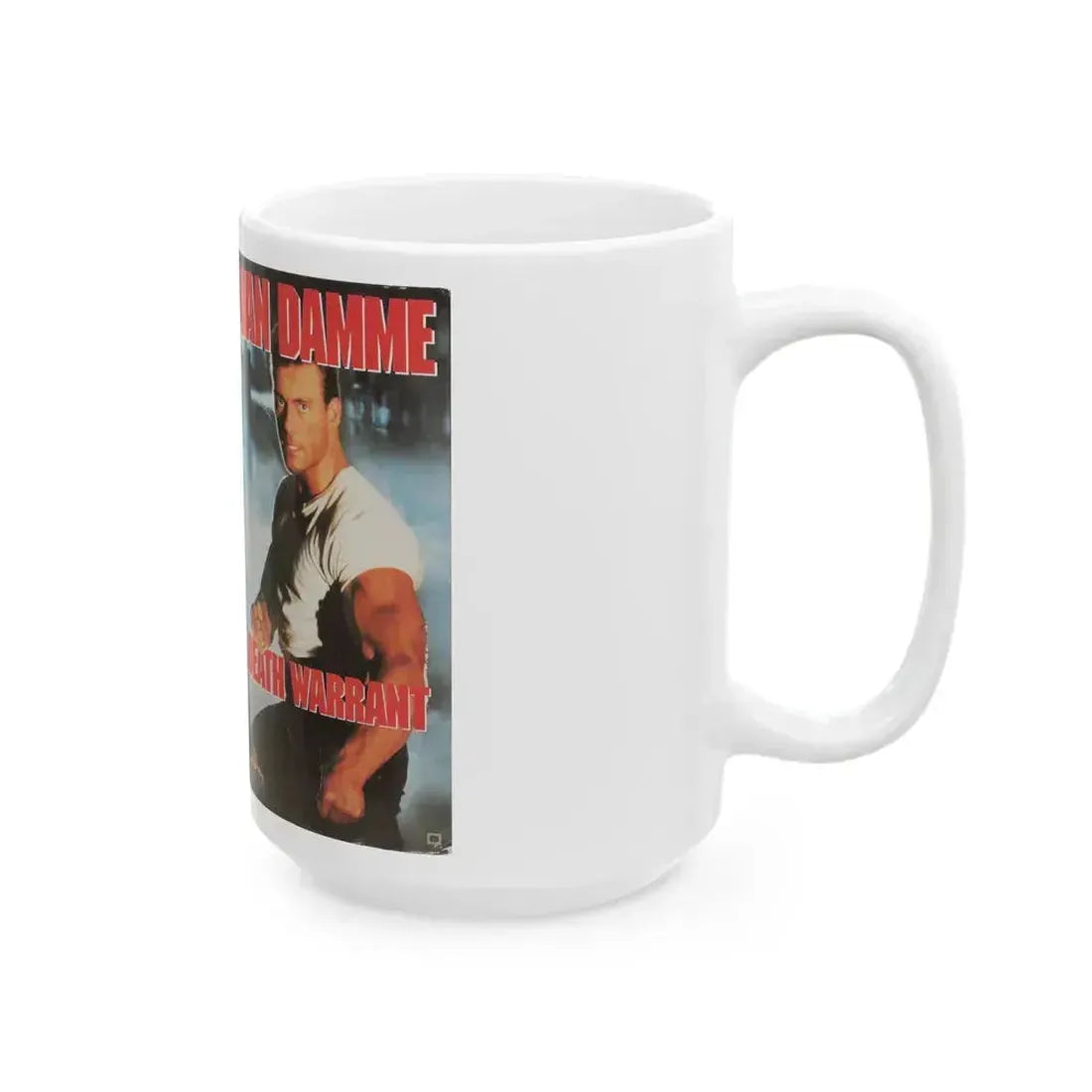DEATH WARRANT VAN DAMME (VHS COVER) - White Coffee Mug - Go Mug Yourself
