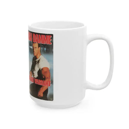 DEATH WARRANT VAN DAMME (VHS COVER) - White Coffee Mug - Go Mug Yourself