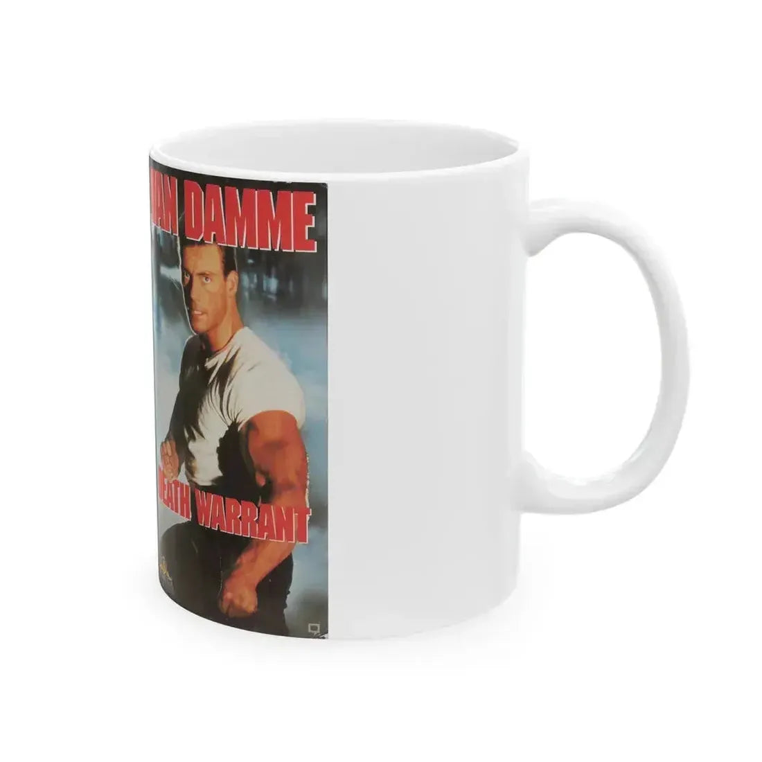DEATH WARRANT VAN DAMME (VHS COVER) - White Coffee Mug - Go Mug Yourself