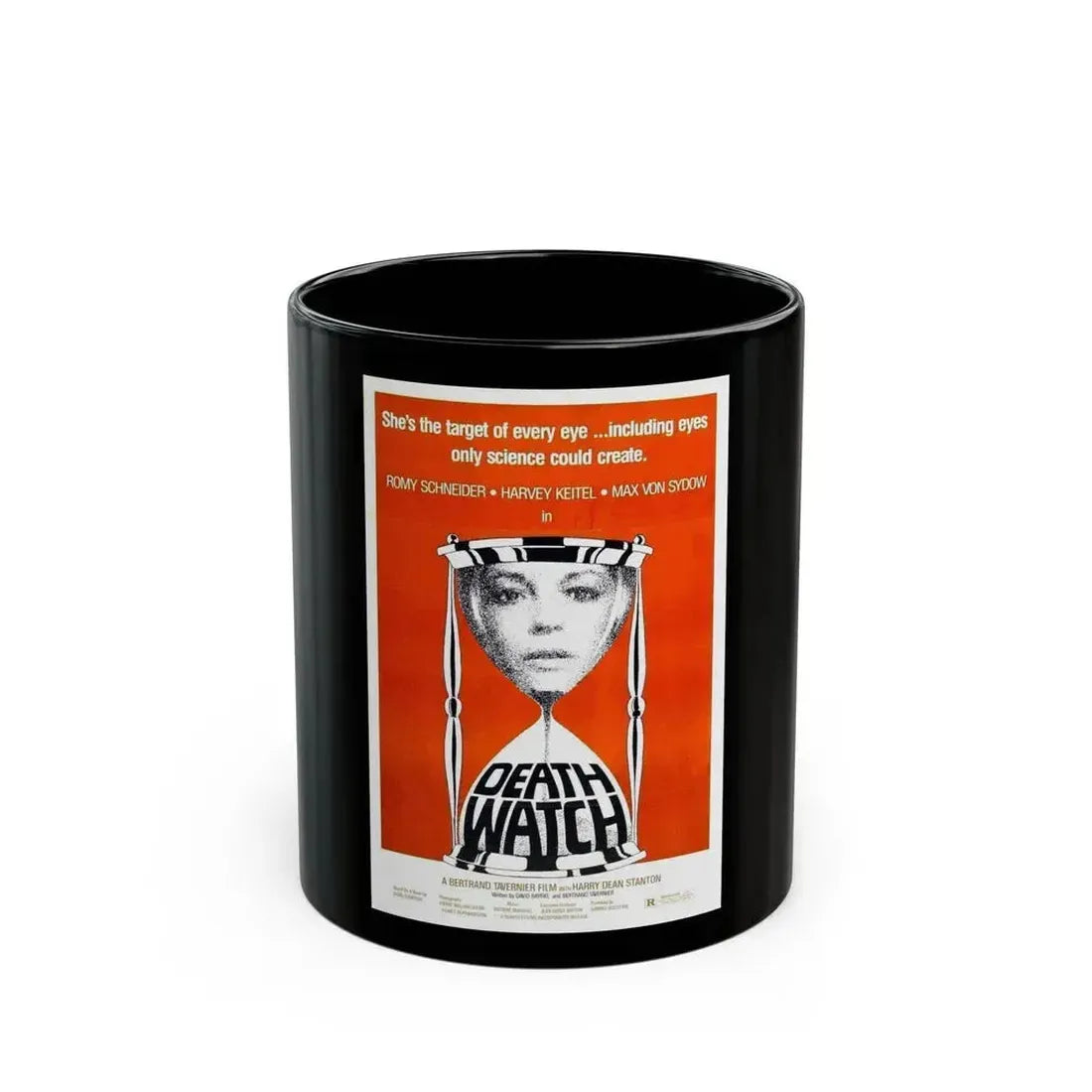 DEATH WATCH 1980 Movie Poster - Black Coffee Mug 11oz - Go Mug Yourself