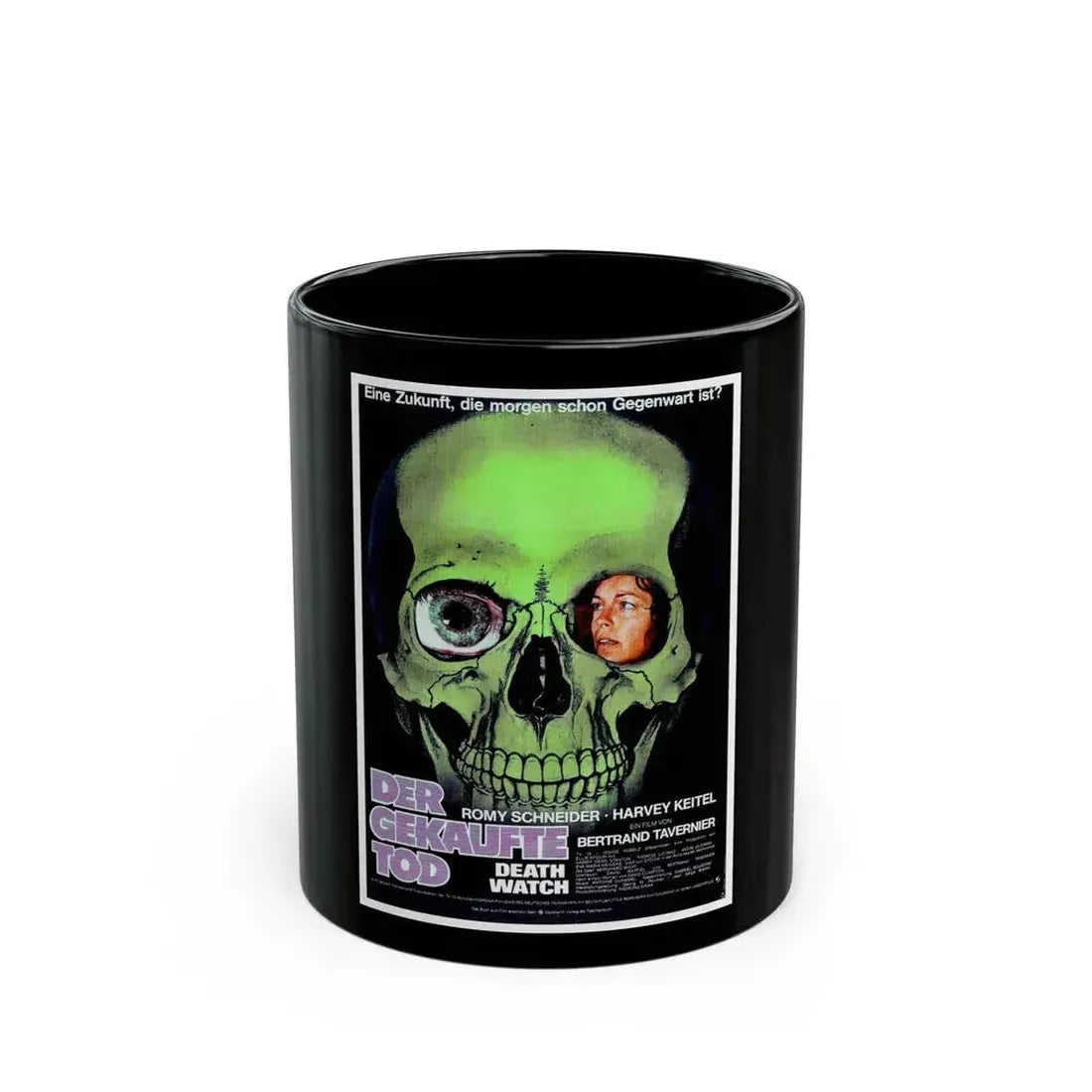 DEATH WATCH (GERMAN) 1980 Movie Poster - Black Coffee Mug 11oz - Go Mug Yourself