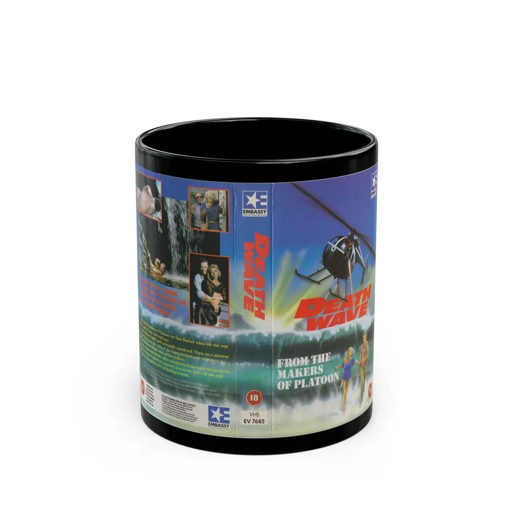 DEATH WAVE (VHS COVER) - Black Coffee Mug-11oz-Go Mug Yourself