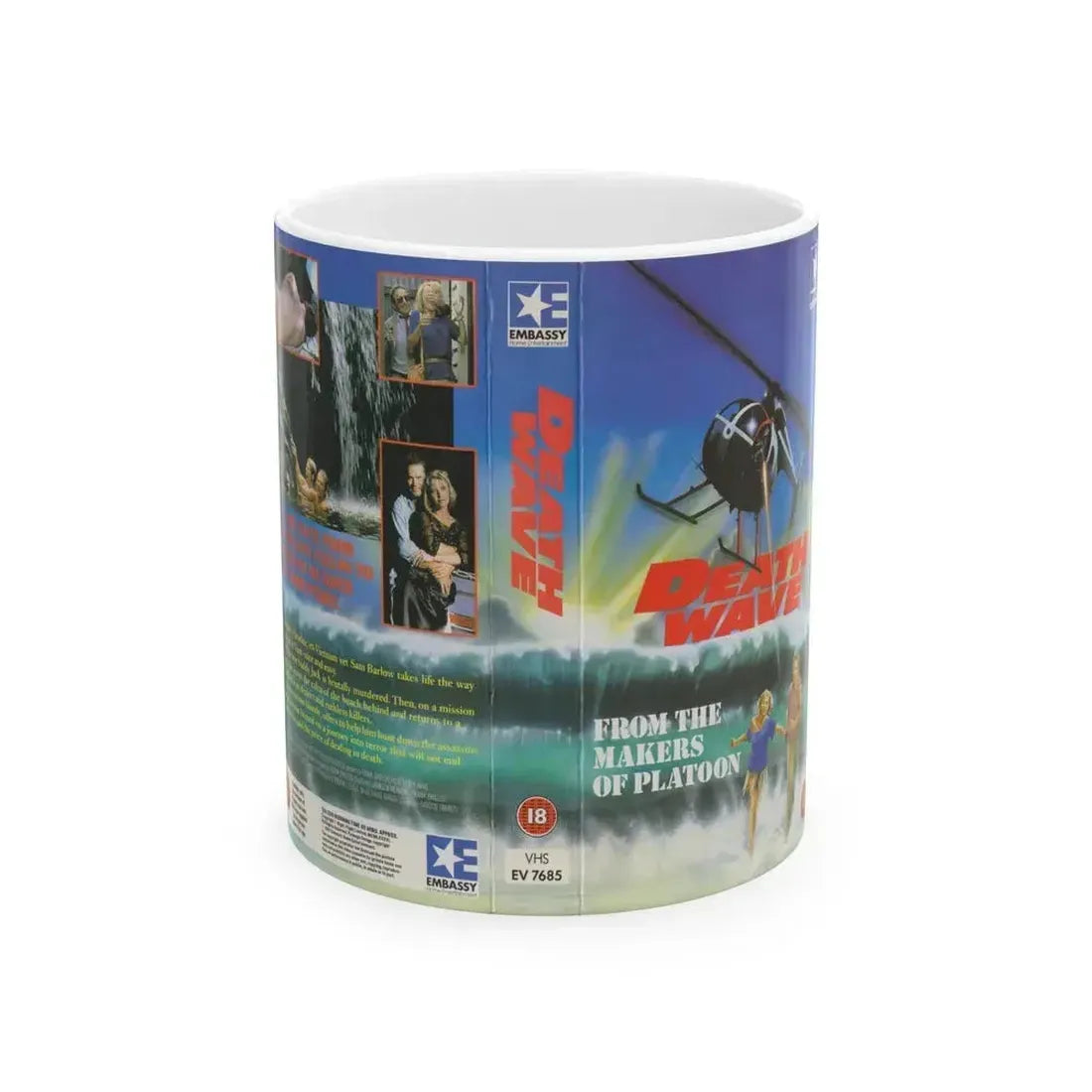 DEATH WAVE (VHS COVER) - White Coffee Mug 11oz - Go Mug Yourself