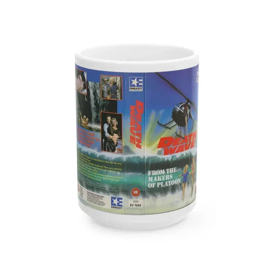 DEATH WAVE (VHS COVER) - White Coffee Mug 15oz - Go Mug Yourself