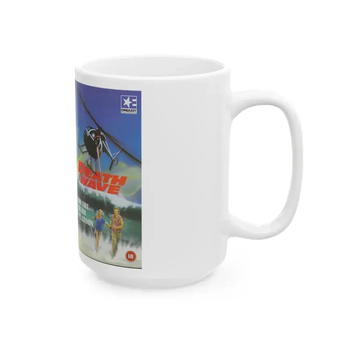 DEATH WAVE (VHS COVER) - White Coffee Mug - Go Mug Yourself