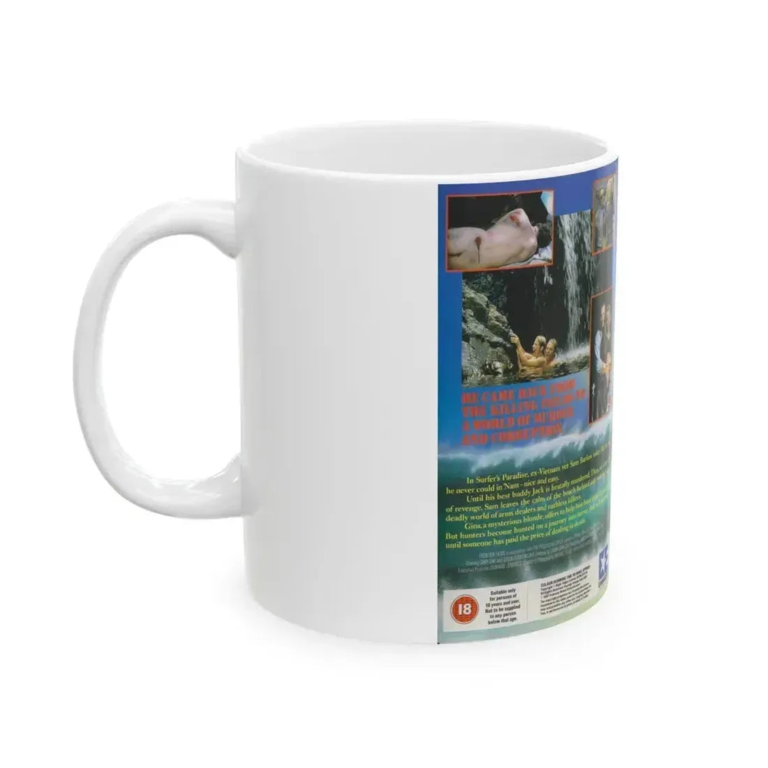 DEATH WAVE (VHS COVER) - White Coffee Mug - Go Mug Yourself