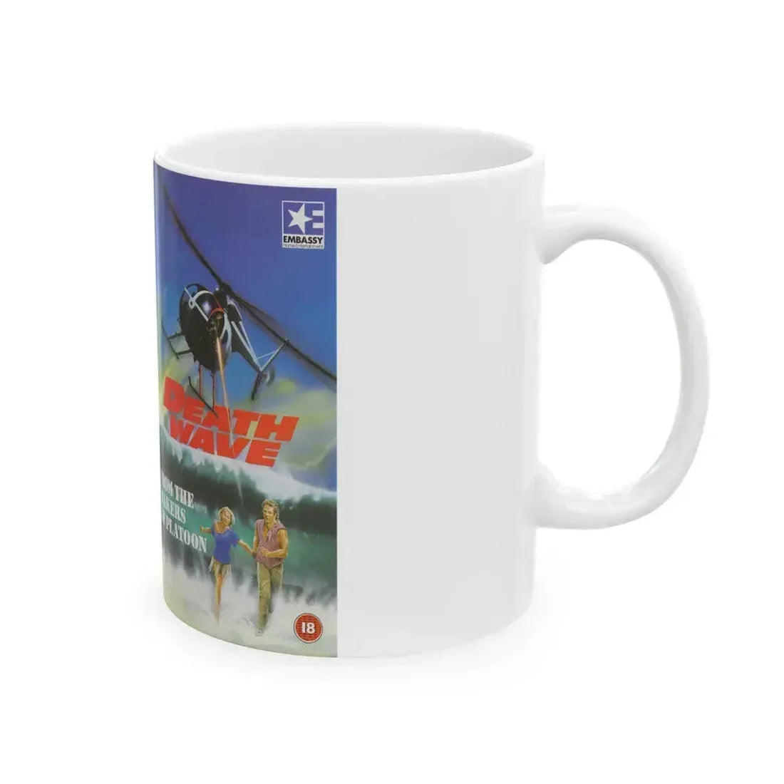 DEATH WAVE (VHS COVER) - White Coffee Mug - Go Mug Yourself