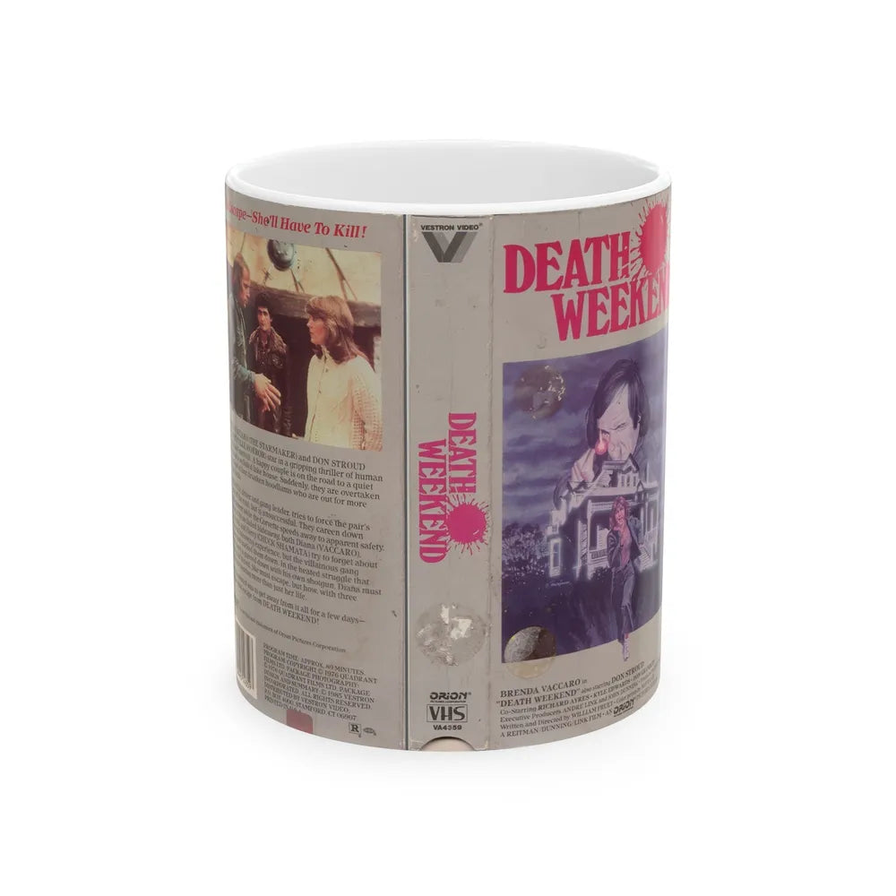 DEATH WEEKEND (VHS COVER) - White Coffee Mug-11oz-Go Mug Yourself