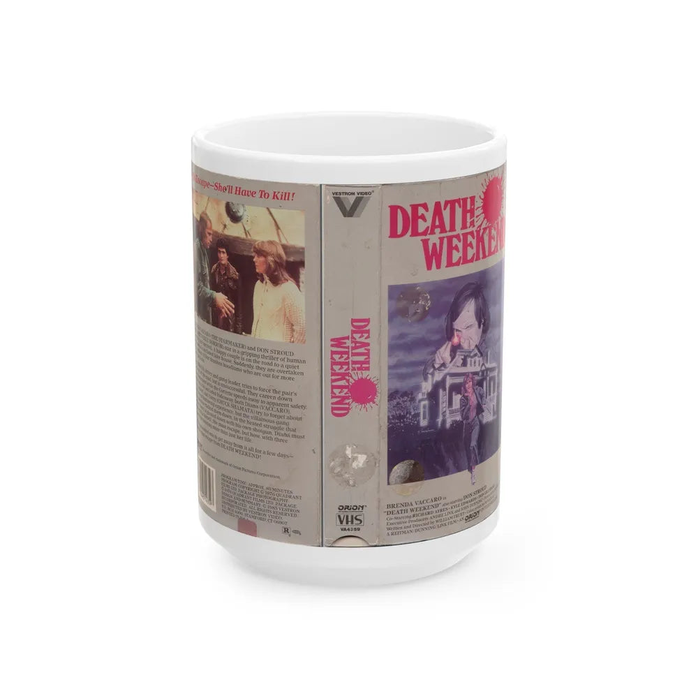 DEATH WEEKEND (VHS COVER) - White Coffee Mug-15oz-Go Mug Yourself