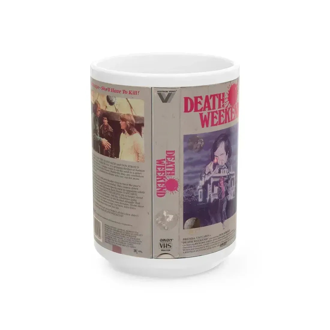 DEATH WEEKEND (VHS COVER) - White Coffee Mug 15oz - Go Mug Yourself