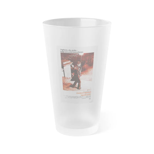 DEATH WISH 1974 Movie Poster - Frosted Pint Glass 16oz-Go Mug Yourself