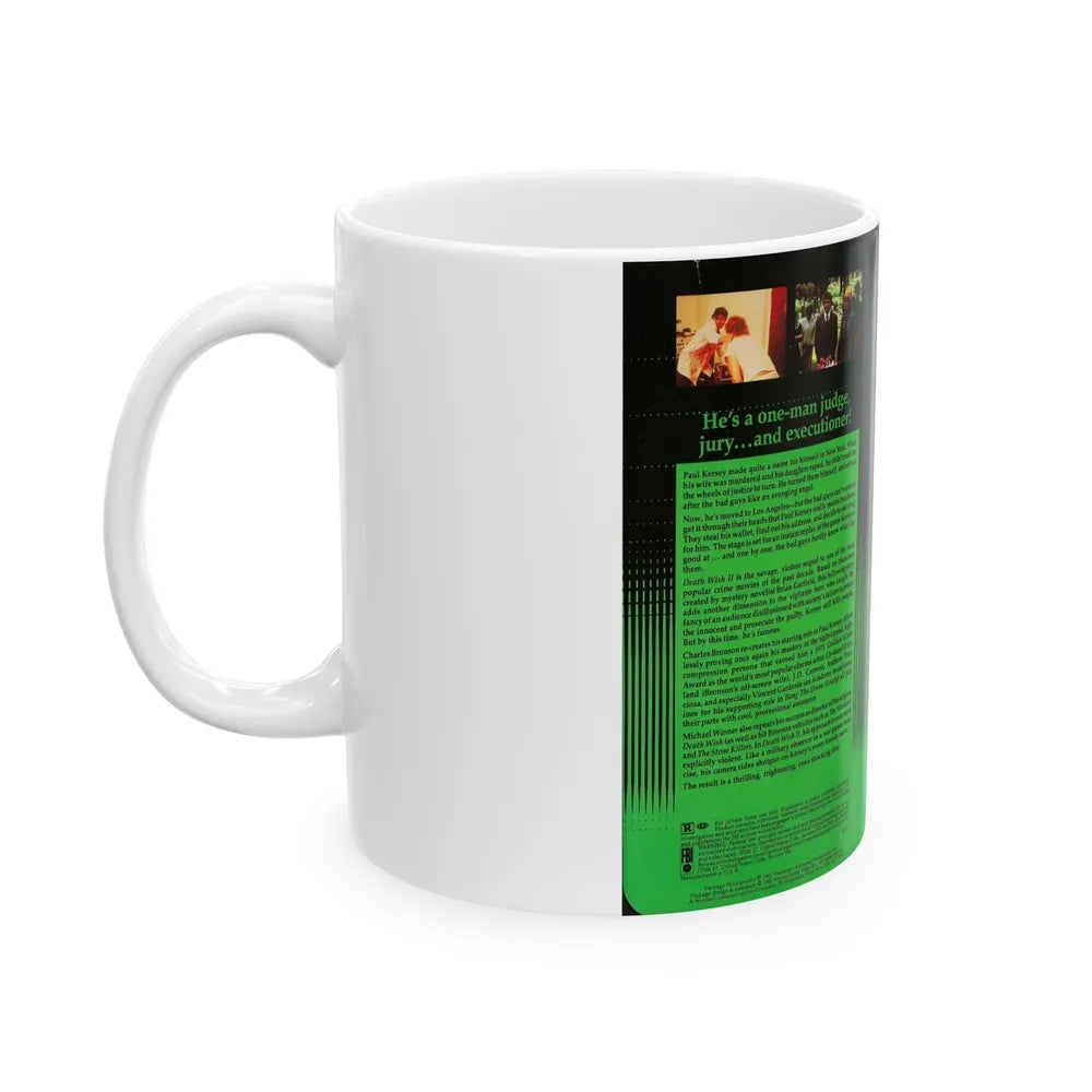 DEATH WISH 2 (VHS COVER) - White Coffee Mug-Go Mug Yourself