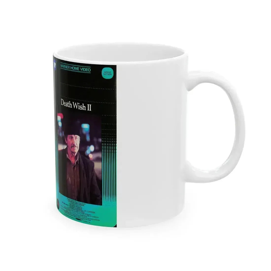 DEATH WISH 2 (VHS COVER) - White Coffee Mug - Go Mug Yourself