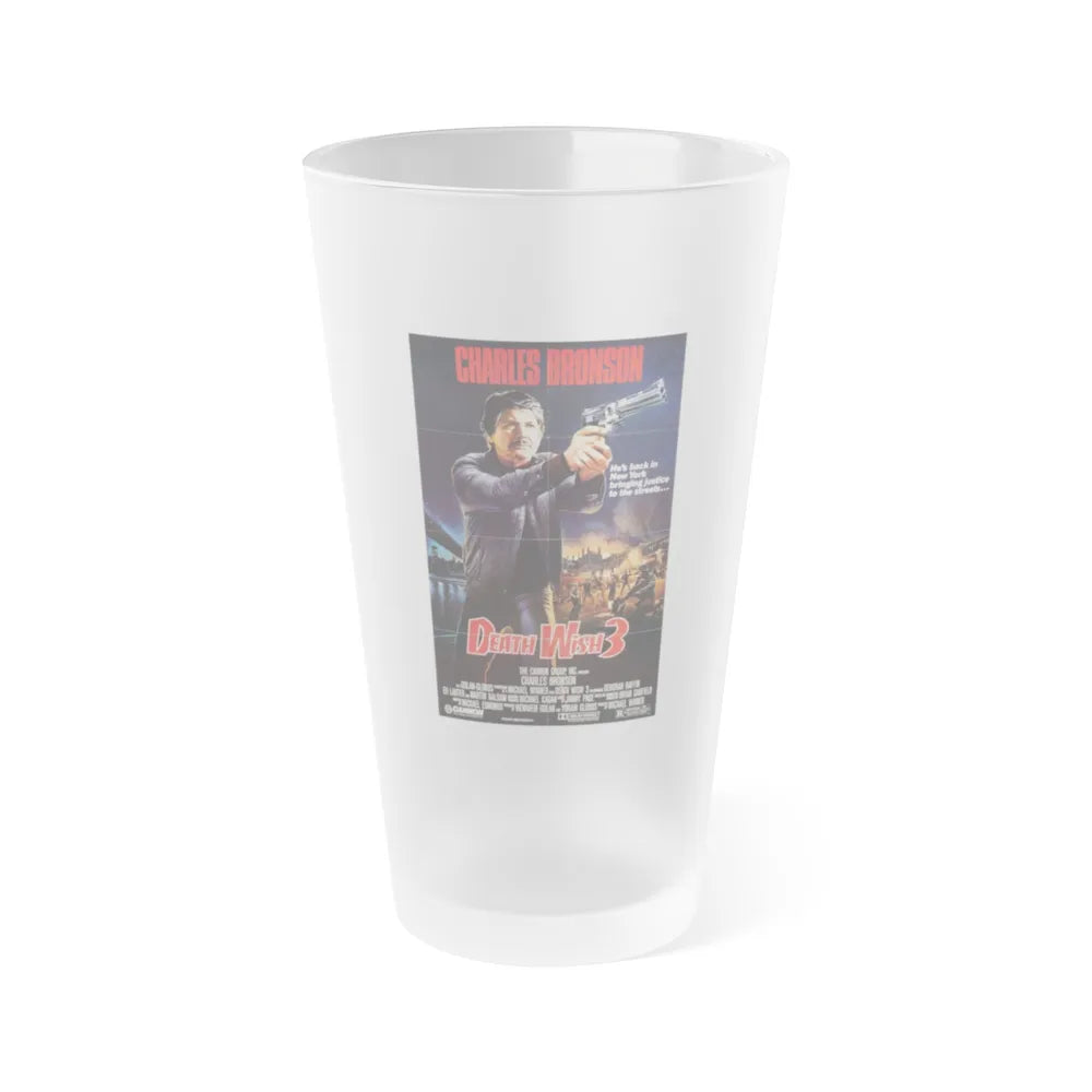 DEATH WISH 3 1985 Movie Poster - Frosted Pint Glass 16oz-16oz-Frosted-Go Mug Yourself