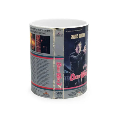 DEATH WISH 3 CHARLES BRONSON (VHS COVER) - White Coffee Mug 11oz - Go Mug Yourself