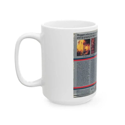 DEATH WISH 3 CHARLES BRONSON (VHS COVER) - White Coffee Mug - Go Mug Yourself