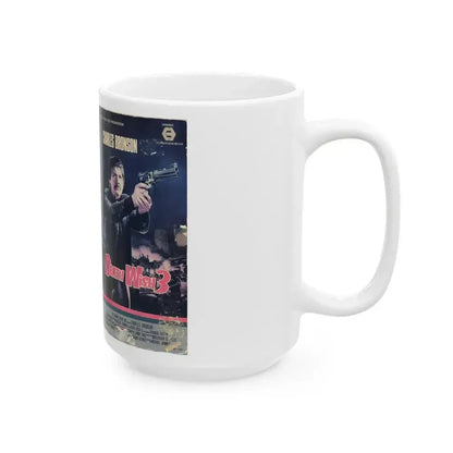 DEATH WISH 3 CHARLES BRONSON (VHS COVER) - White Coffee Mug - Go Mug Yourself