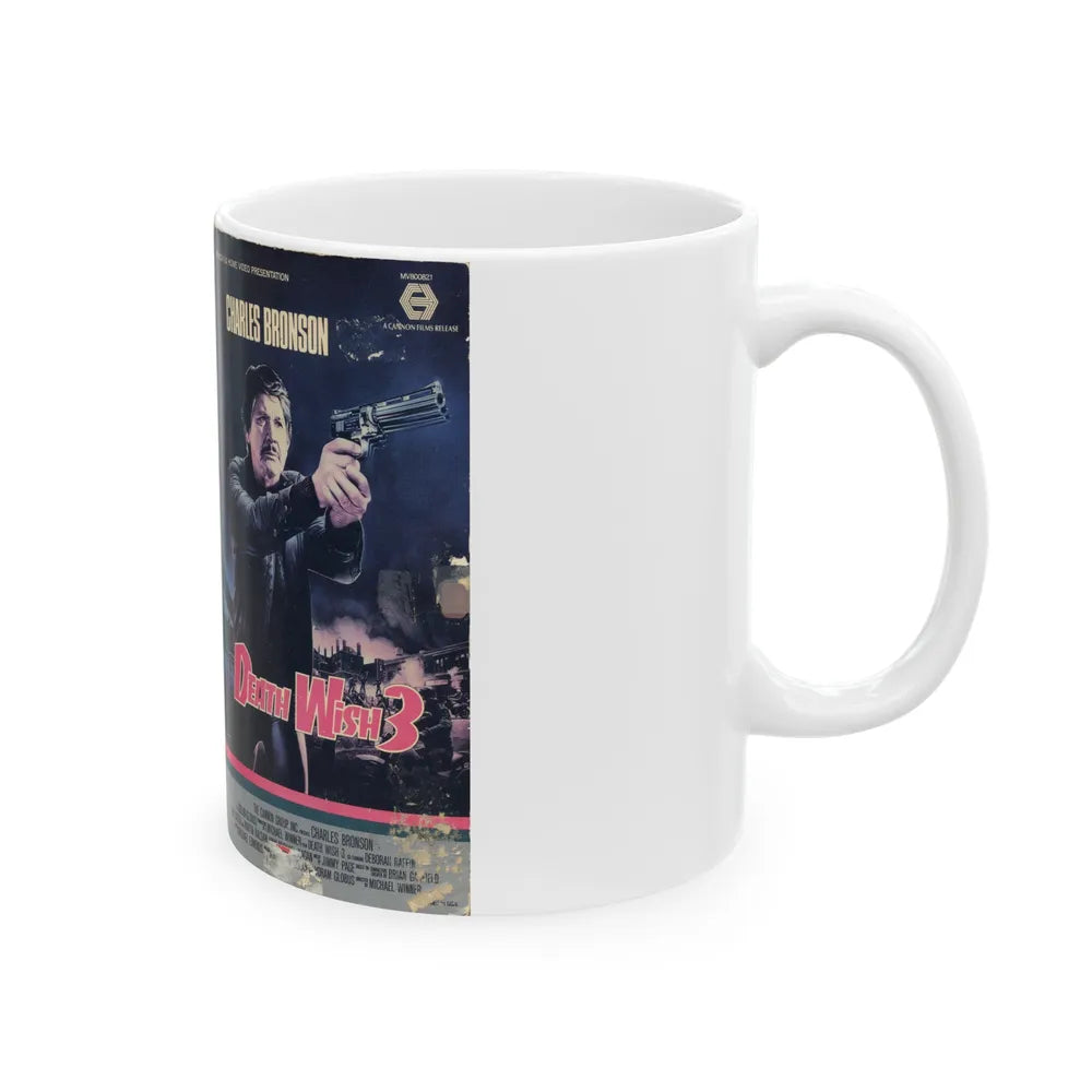 DEATH WISH 3 CHARLES BRONSON (VHS COVER) - White Coffee Mug-Go Mug Yourself