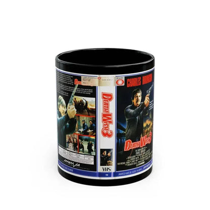 DEATH WISH 3 (VHS COVER) - Black Coffee Mug 11oz - Go Mug Yourself