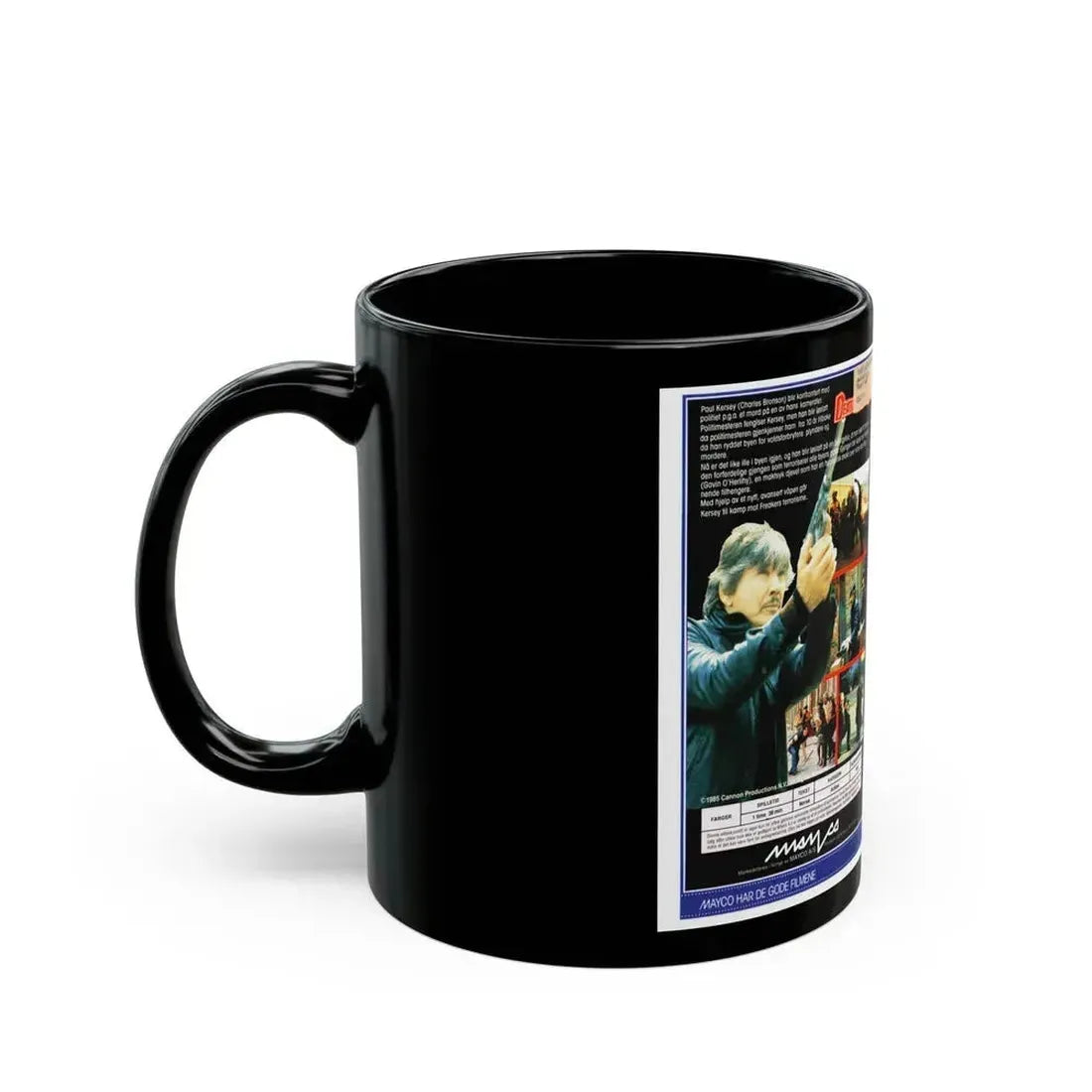 DEATH WISH 3 (VHS COVER) - Black Coffee Mug - Go Mug Yourself
